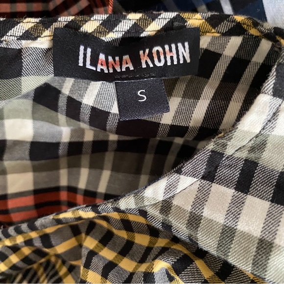 Ilana Kohn Iona Dress Plaid Mini Cotton Oversized Multicolor Size Small EUC - Picture 6 of 8